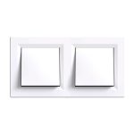 Nova kettős egy áramkörös egypólusú kapcsoló 101 fehér kerettel