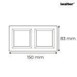 Nova kettős egy áramkörös egypólusú kapcsoló 101 fehér kerettel