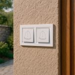 Nova kettős csengő kapcsoló 101N fehér kerettel