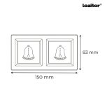 Nova kettős csengő kapcsoló 101N fehér kerettel