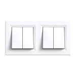 Nova kettős csillárkapcsoló 105 fehér kerettel