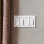 Nova kettős csillárkapcsoló 105 fehér kerettel