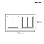 Nova kettős csillárkapcsoló 105 fehér kerettel