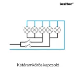 Nova kettős csillárkapcsoló 105 fehér kerettel