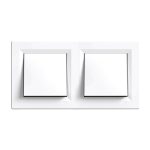 Nova kettős kereszt kapcsoló 107 fehér dupla kerettel