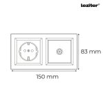 Nova dugalj TV csatlakozóval fehér kerettel