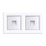 Nova kettős UTP aljzat RJA-45 fehér kerettel