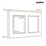 Nova kettős dugalj szürke szálcsiszolt kerettel