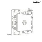 Nova dugalj TV csatlakozóval szürke szálcsiszolt kerettel