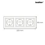 Nova III földelt dugalj  fehér kerettel
