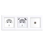 Nova dugalj, USB, TV csatlakozóval fehér kerettel