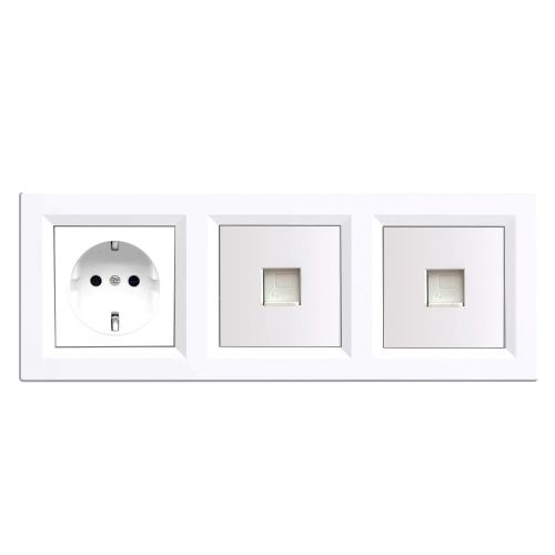 Nova III dugalj kettő UTP csatlakozóval fehér kerettel