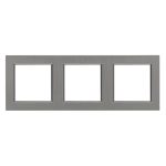 Nova hármas keret vízszintes szürke szálcsiszolt
