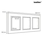 Nova III kettő dugalj TV csatlakozóval szürke szálcsiszolt kerettel