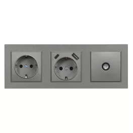   Nova dugalj, USB, TV csatlakozóval szürke szálcsiszolt kerettel
