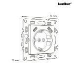 Nova IV kettő dugalj kettő USB csatlakozóval szürke szálcsiszolt kerettel