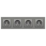 Nova IV négy dugalj szürke szálcsiszolt kerettel