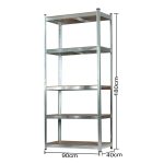 Nagy teherbírású polc 180x90x40 cm 175 kg króm