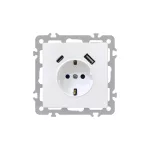 Nova csatlakozóaljzat USB csatlakozóval fehér