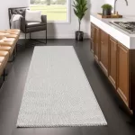 Ay. LOOM 4300 120 x 120 cm ezüst modern kör szőnyeg