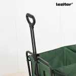 Összecsukható prémium kerti strandkocsi asztallal zöld
