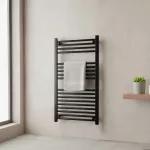 Egyenes törölközőszárító radiátor 1000x500 mm fekete