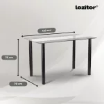 Riona 120 cm szögletes üveg étkezőasztal