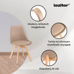 Velon 4+1 étkező garnitúra fehér-fekete