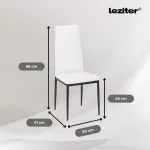 Mateo 4+1 étkező garnitúra fehér-fekete