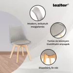 Zelma 4+1 étkező garnitúra fekete-szürke