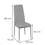 Verna 6+1 étkező garnitúra fehér-fekete