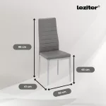 Mabel 6+1 étkező garnitúra szürke-szürke
