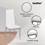 Mabel 4+1 étkező garnitúra fehér-szürke