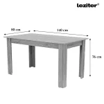 Zara 6+1 étkező garnitúra fekete-fehér