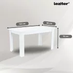Leon 6+1 étkező garnitúra fehér-barna