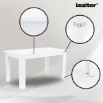 Leon 6+1 étkező garnitúra fehér-barna