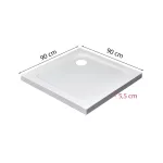 Modena Slim szögletes alacsony akril zuhanytálca 90x90 cm
