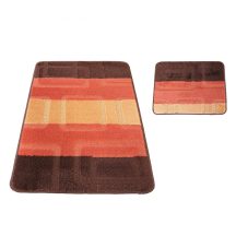  Fürdőszoba szőnyeg Montana 04N bez wycięć - barna 2 részes szett (50cmx80cm+40x50cm)