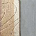 Dy. 2 részes fürdőszoba szett Montana 05 bézs (50 cm x 80 cm és 40 cm x 50 cm) szőnyeg