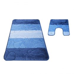 Montana 01 z wc szőnyeg - kék 2 részes szett (50cmx80cm+40x50cm)