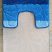 Montana 01 z wc szőnyeg - kék 2 részes szett (50cmx80cm+40x50cm)