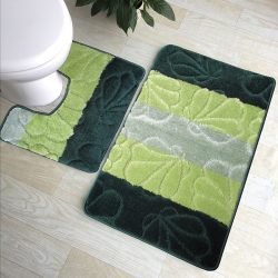 Montana 01 z wc szőnyeg - zöld szett (50 cm x 80 cm i 40 cm x 50 cm)