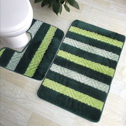 Montana 02 z wc szőnyeg - zöld szett (50 cm x 80 cm i 40 cm x 50 cm)