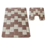 Dy. Montana 2 részes fürdőszoba szett Bornova XL bézs Komplet (50 cm x 80 cm + 40 cm x 50 cm) szőnyeg