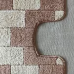 Dy. Montana 2 részes fürdőszoba szett Bornova XL bézs Komplet (50 cm x 80 cm + 40 cm x 50 cm) szőnyeg