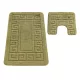Komplet łazienkowy Montana z wycięciem Ethnic Khaki Komplet (50 cm x 80 cm i 40 cm x 50 cm)