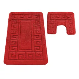   Komplet łazienkowy Montana z wycięciem Ethnic L.Red Komplet (50 cm x 80 cm i 40 cm x 50 cm)