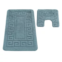   Komplet łazienkowy Montana z wycięciem Ethnic Persian Blue Komplet (50 cm x 80 cm i 40 cm x 50 cm)