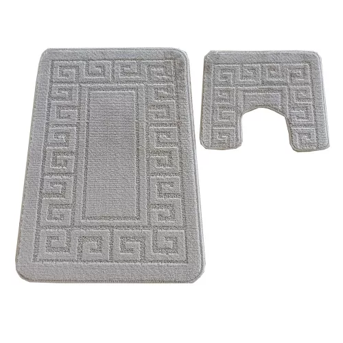 Dy. 2 részes fürdőszoba szett Montana Ethnic Sand szürke (50 cm x 80 cm és 40 cm x 50 cm)