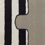 Dy. 2 részes fürdőszoba szett Montana Said XL fekete (60 cm x 100 cm és 50 cm x 60 cm)